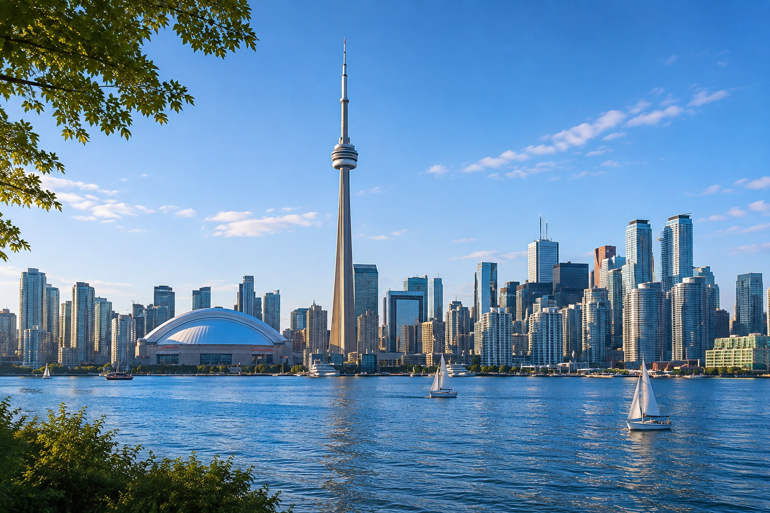Vue de Toronto au Canada avec la Tour CN