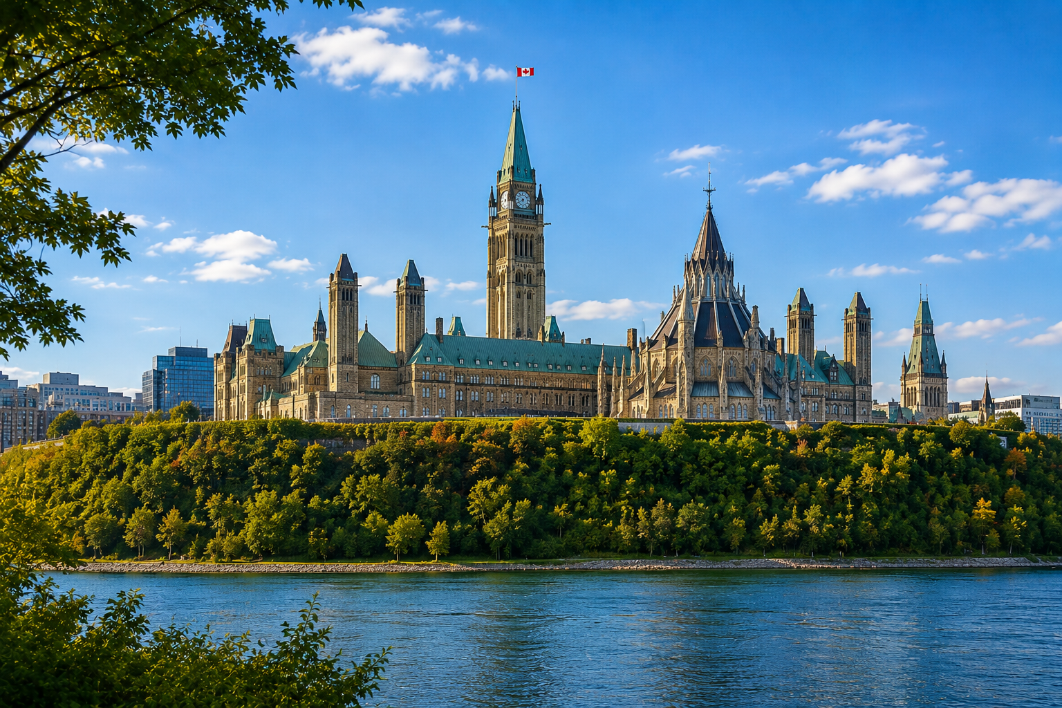 View of Parliament Hill in Ottawa, Canada